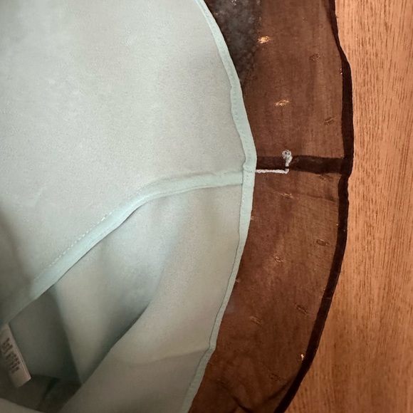 New Monograph Blue/Brown Snake Sheer Sleeveless Back Tie Blouse Women’s 00P - Picture 8 of 8